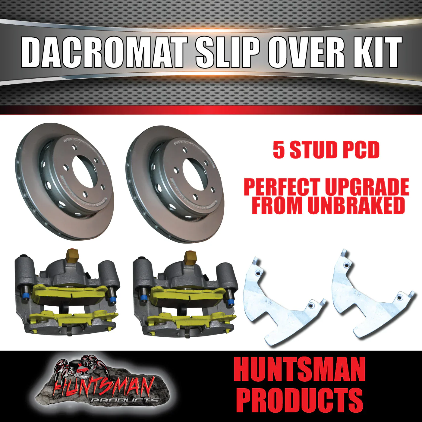 10.9" Dacromet Ventilated Trailer Caravan Hydraulic Disc Brake Kit