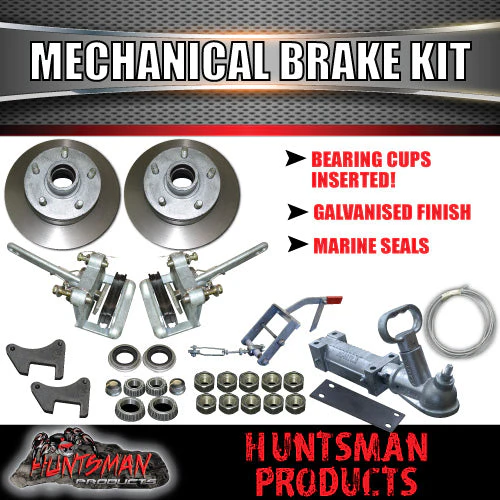 10" Galvanised 5 Stud Boat Trailer Mechanical Disc Brake & coupling kit.