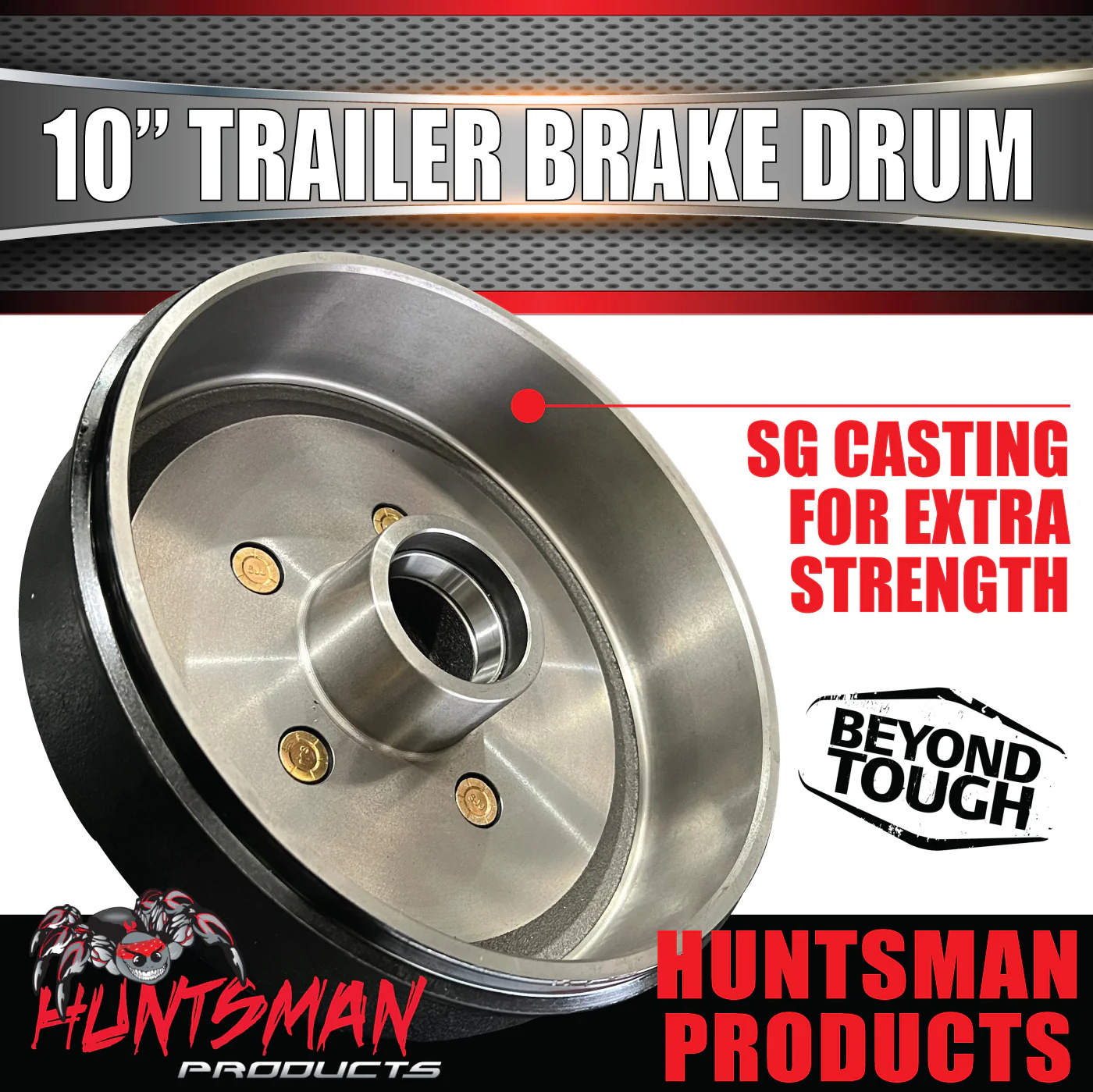 2X Trailer 10" Drums Suit HT Holden 5/108 PCD & L/M Holden Bearings. - Image 7