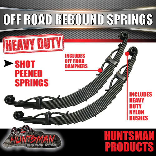 10 Leaf Off Road Camper Caravan Trailer spring Set 2500Kg with Rebound Straps. - Image 5