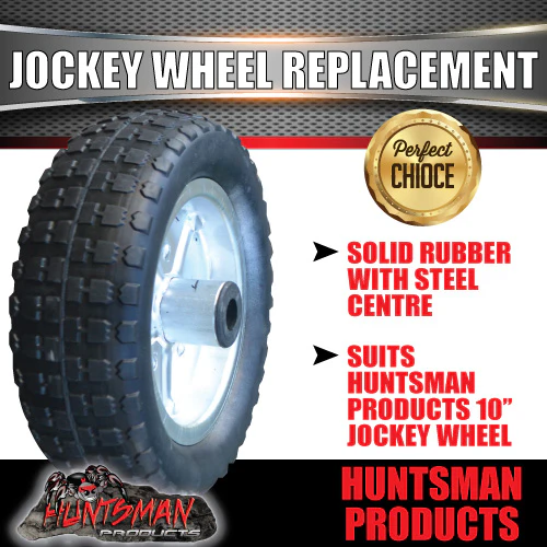 10" Trailer Caravan Replacement Rubber Wheel for 10" Jockey Wheel.