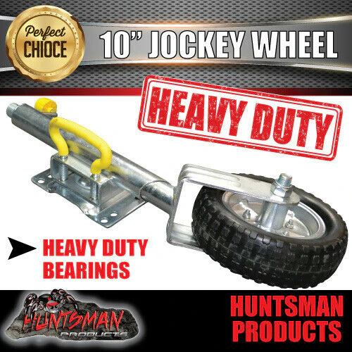 10" Trailer Caravan Swing Up Jockey Wheel & 75x50mm U bolts. 1000Kg Rated - Image 10