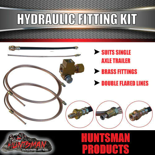 10" Trailer 5 Stud Hydraulic Disc Brake Kit + Full coupling & hyd Line kit,. - Image 5