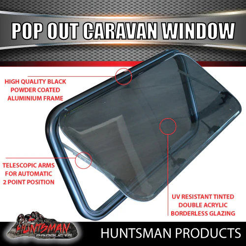 1000mm x 500mm Caravan, Horse Float, motorhome Push Out Window - Image 4