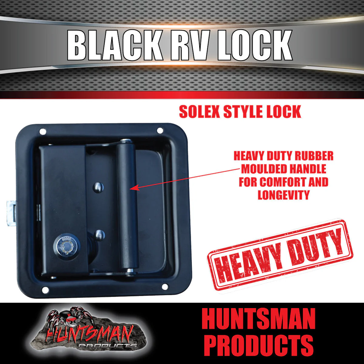 10x Black Stainless Caravan RV Motorhome Trailer Canopy Lock. Pull Down Up Handle - Image 2