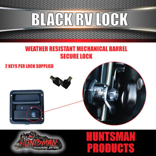 10x Black Stainless Caravan RV Motorhome Trailer Canopy Lock. Pull Down Up Handle - Image 4
