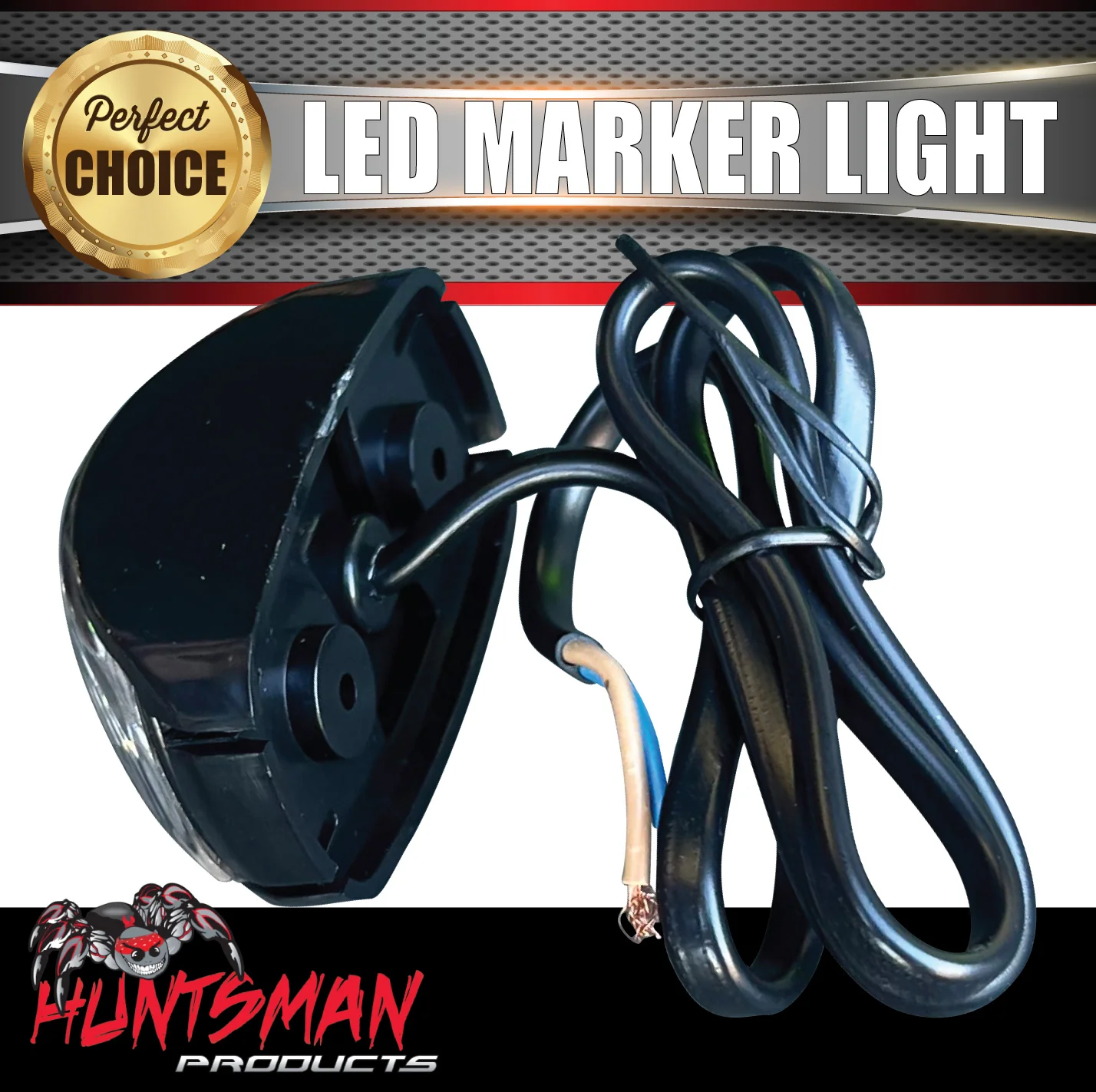 1x Huntsman Side Amber Clearance Indicator Marker LED Truck Trailer Light lamp 10-30 Volt - Image 4