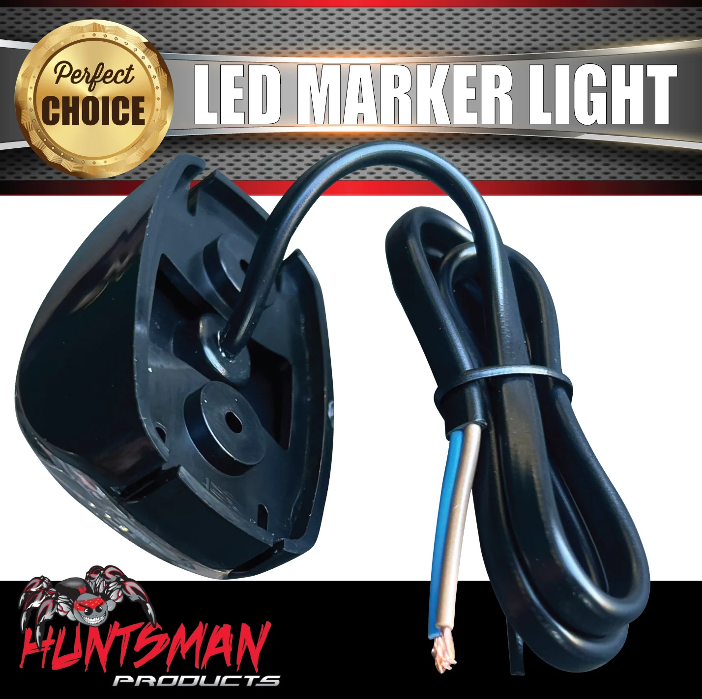 1x Huntsman Side Amber Clearance Indicator Marker LED Truck Trailer Light lamp 10-30 Volt - Image 5