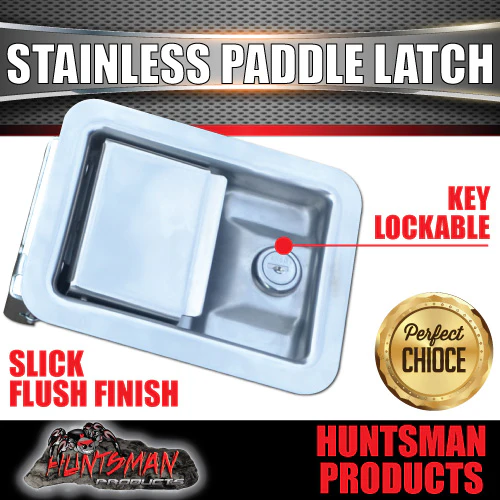 10x Stainless Steel Rotary Paddle Door Flush Latch Tool Box Canopy Locking - Image 2