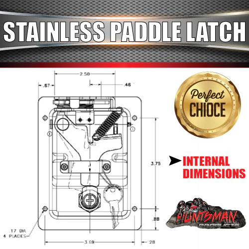 10x Stainless Steel Rotary Paddle Door Flush Latch Tool Box Canopy Locking - Image 4