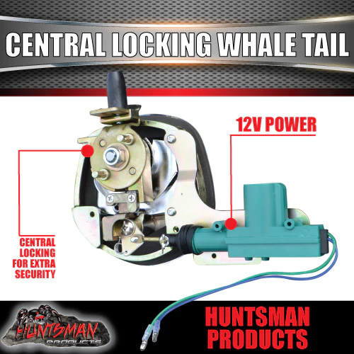 12Volt Power Operated Chrome Whale Tail T Handle Folding Lock - Image 4