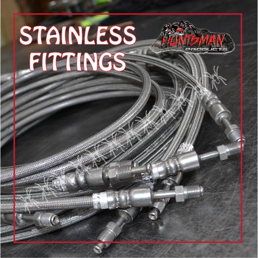 Trailer Stainless 12ft 3658mm Hydraulic Disc Drum Brake Flexi Hose Line Kit - Image 3