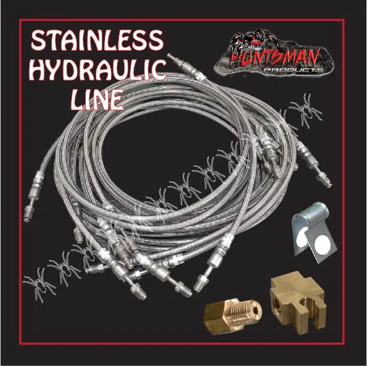 Trailer Stainless 12ft 3658mm Hydraulic Disc Drum Brake Flexi Hose Line Kit - Image 4