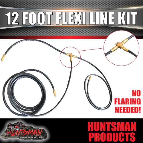 Boat Trailer Caravan 12ft, 3658mm Hydraulic Disc Drum Brake Flexi Hose Line Kit. DOT Approved - Image 2