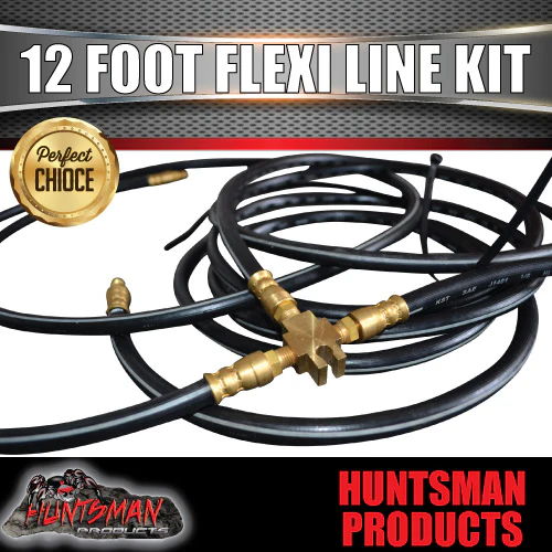 Boat Trailer Caravan 12ft, 3658mm Hydraulic Disc Drum Brake Flexi Hose Line Kit. DOT Approved - Image 4