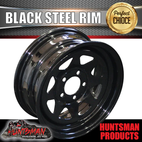 13 x 4.5" Black HT Holden Sunraysia Trailer Caravan Steel Wheel Rim 5/108 pcd - Image 3