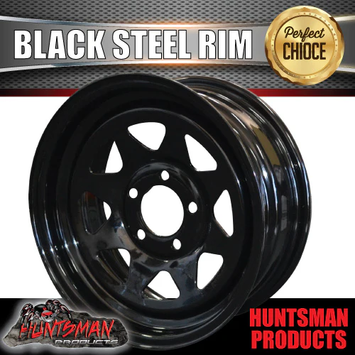 13 x 4.5" Black Ford Pattern Sunraysia Trailer Caravan Steel Wheel Rim 5/114.3 pcd - Image 5