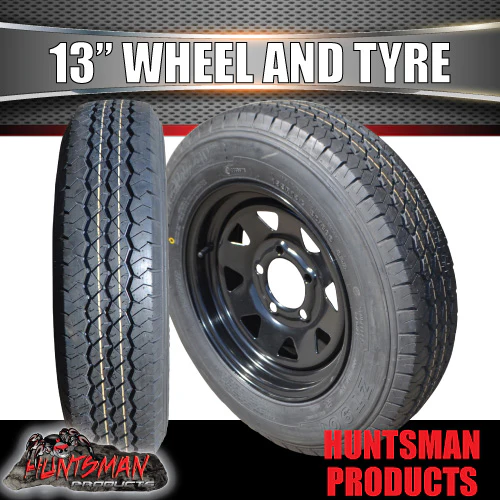13x4.5 & 155R13C HT Holden Black Sunraysia Trailer Caravan Wheel Rim and Tyre - Image 2
