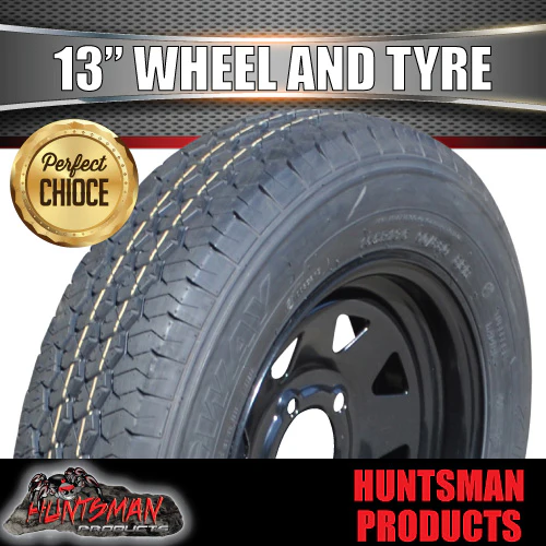 13 x 4.5 & 165R13C Black Ford Trailer Caravan Sunraysia Wheel Rim & Tyre - Image 4