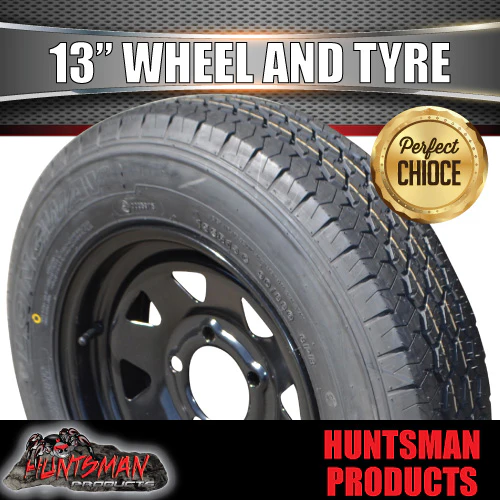 13 x 4.5 & 165R13C Black Ford Trailer Caravan Sunraysia Wheel Rim & Tyre - Image 5