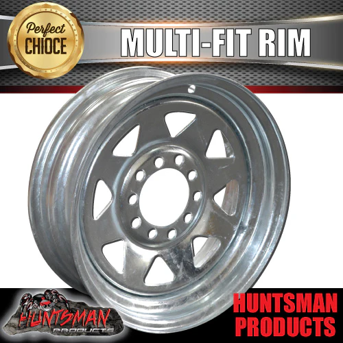 13" Galvanised Sunraysia Boat Trailer Multi fit Wheel Rim suit Ford & HT Pattern - Image 5