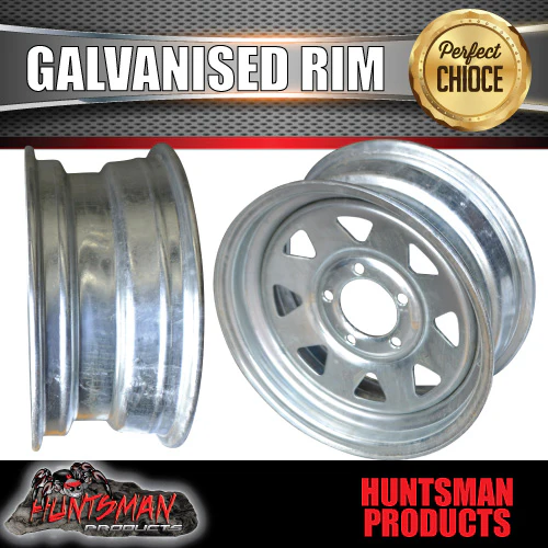 13" Galvanised Sunraysia Ford pattern Steel Boat Trailer Jetski Wheel Rim - Image 3