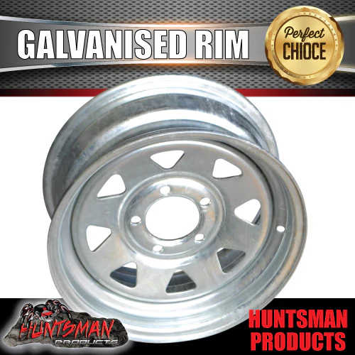 13" Galvanised Sunraysia Ford pattern Steel Boat Trailer Jetski Wheel Rim - Image 5