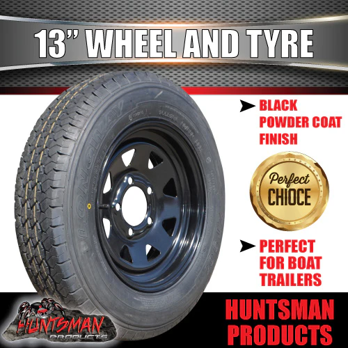 13x4.5 & 165R13C Sunraysia Ht Holden Black Trailer Caravan Wheel Rim and Tyre - Image 3