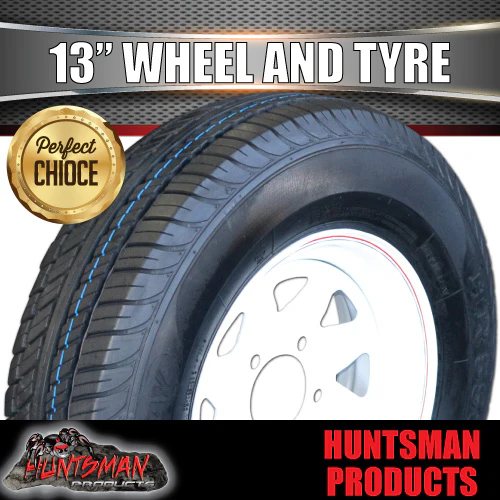 13 x 4.5 165R13C Sunraysia Trailer Caravan HT Holden Wheel Rim & Tyre White - Image 3