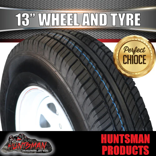 13 x 4.5 165R13C Sunraysia Trailer Caravan HT Holden Wheel Rim & Tyre White - Image 4