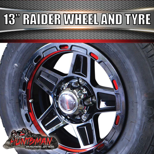 13" Trailer Caravan Raider Alloy Rim & 155R13C Tyre. suits Ford. 155 13 - Image 3