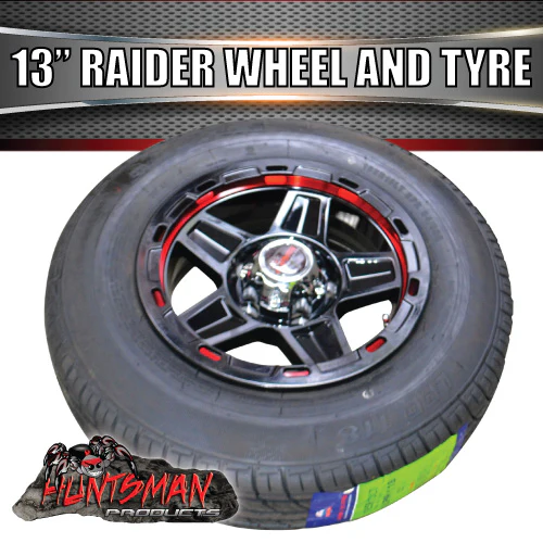 13" Trailer Caravan Raider Alloy Rim & 175R13C Tyre suits Ford. 175 13 - Image 4