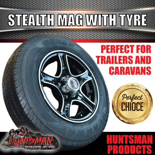 13" Trailer Caravan Stealth Alloy Suits Ford & 175R13C Tyre. 175 13 - Image 3