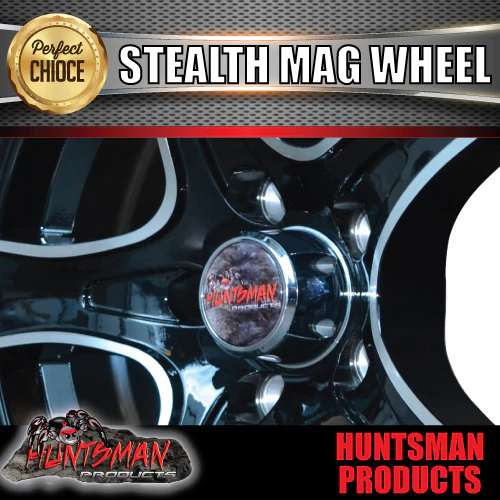 13X5 HT Holden Stealth Alloy Mag Wheel for Trailer Caravan. - Image 4