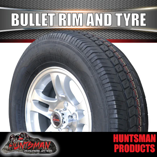 14" Bullet Caravan Trailer Alloy & 185R14C Tyre suits Ford pattern. 185 14 - Image 4