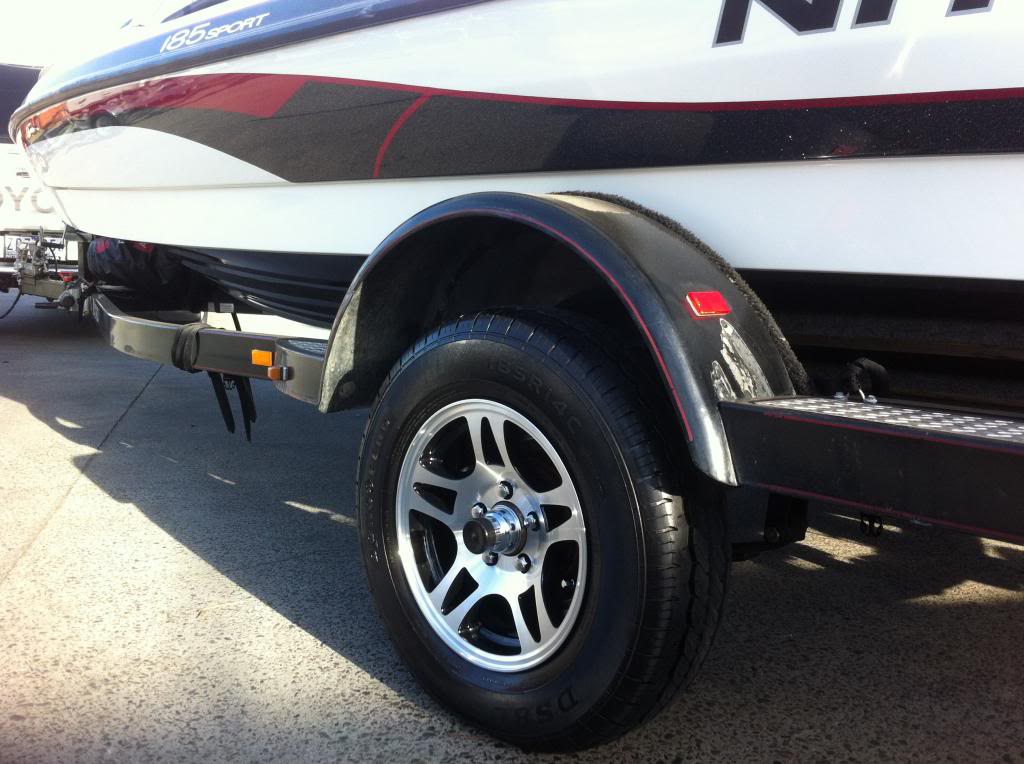 14" Trailer Caravan Ford pattern Rocket Alloy & 195R14C Tyre. 195 14 - Image 3