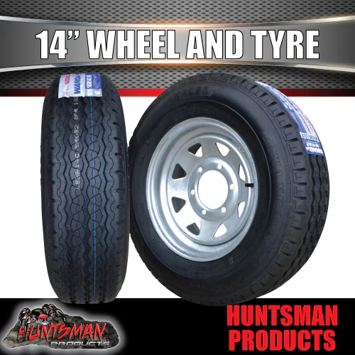 14x6 & 185R14C 6 Stud 6/139.7 Landcruiser Pattern Galvanised Boat Trailer Steel Wheel Rim. 185 14
