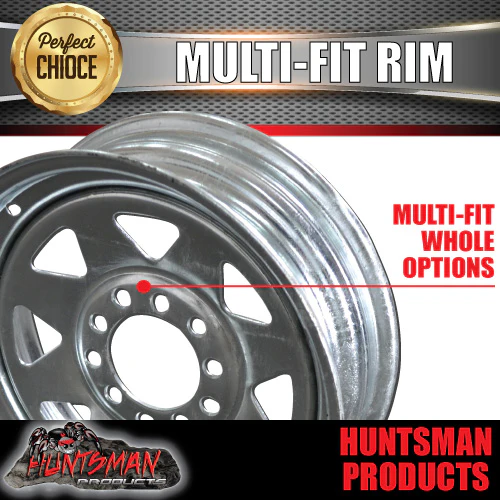 14" Galvanised Sunraysia Boat Trailer Multifit Wheel Rim suits Ford & HT Pattern - Image 5