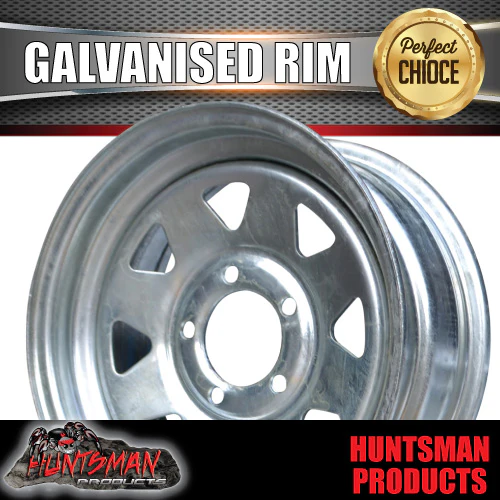 14x6 Galvanised HQ Holden Sunraysia Boat Trailer Steel Wheel Rim, 14" 5/120.65 pcd - Image 6