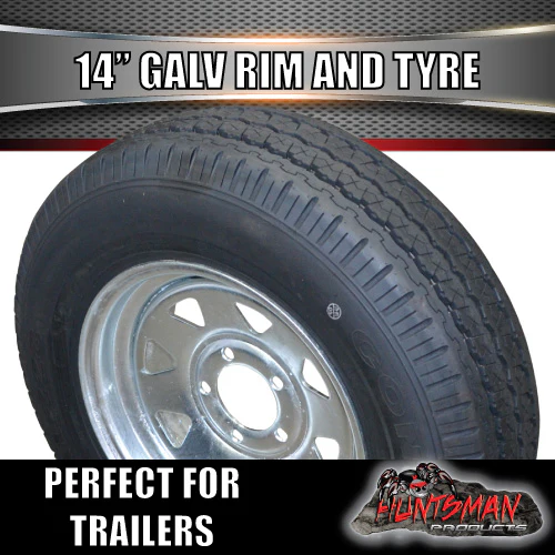 14x6 & 185R14C LT HT Boat Trailer Galvanised Sunraysia Wheel Rim & Tyre - Image 3