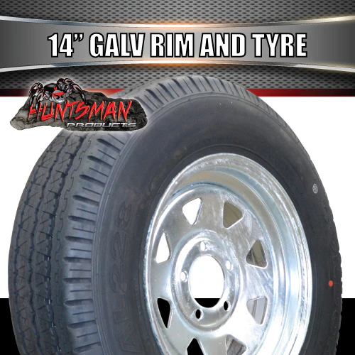 14x6 & 195R14C Boat Trailer Sunraysia HQ Wheel Rim & Tyre Galvanised Caravan 195 - Image 3
