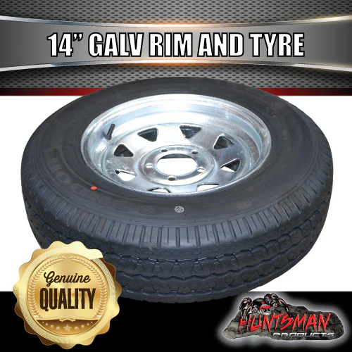 14x6 & 195R14C Boat Trailer Sunraysia HQ Wheel Rim & Tyre Galvanised Caravan 195 - Image 4