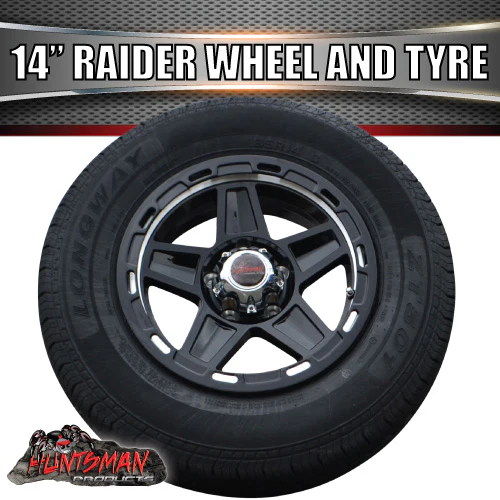 14" Trailer Caravan Raider Mag & 185R14C Tyre suits Ford. 185 14 - Image 5