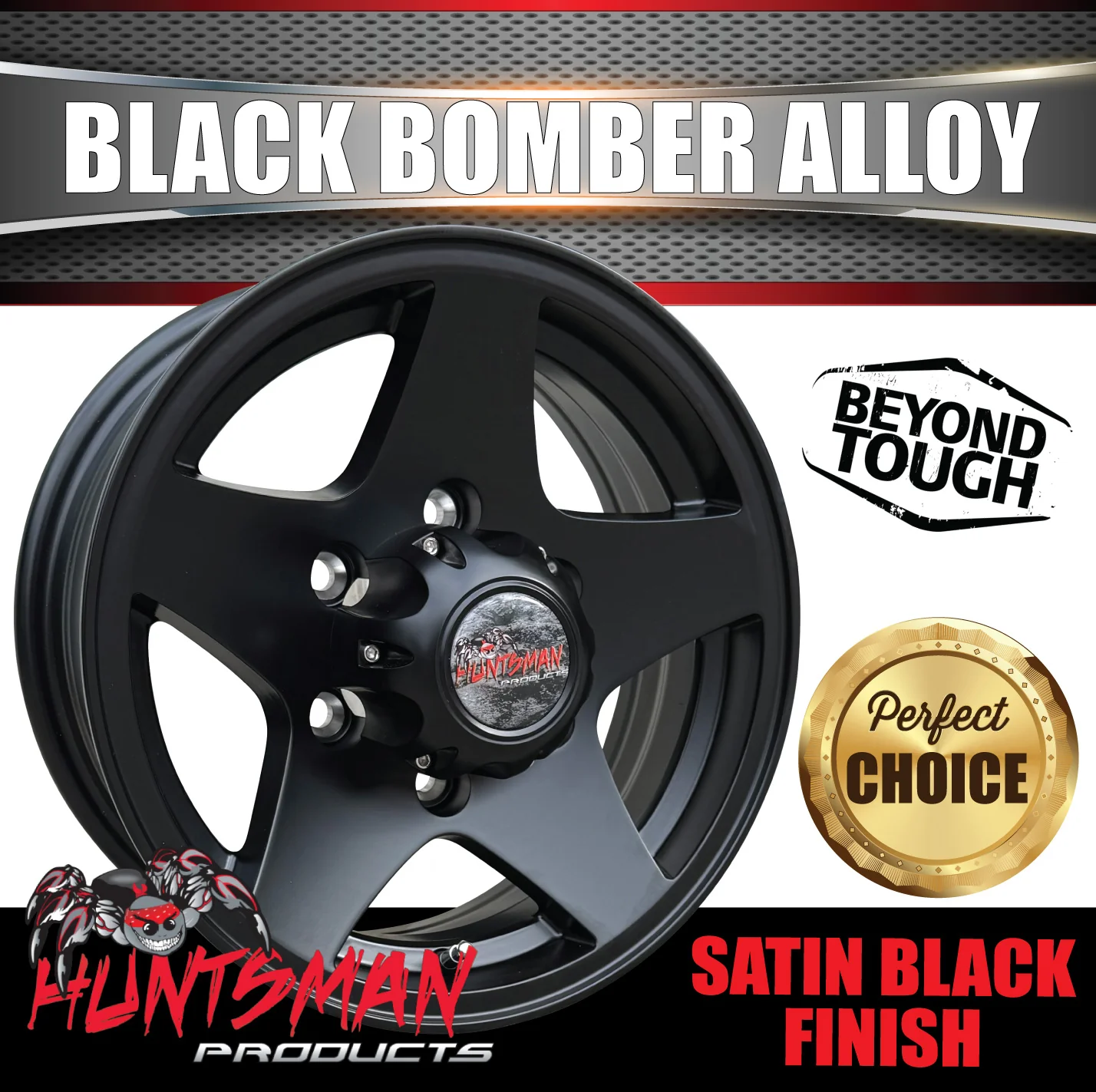 14" Trailer Caravan 6 Stud Black Bomber Alloy Wheel & 175/70R14 LT RA1100 A/T Commercial Tyre. 175 70 14 - Image 10