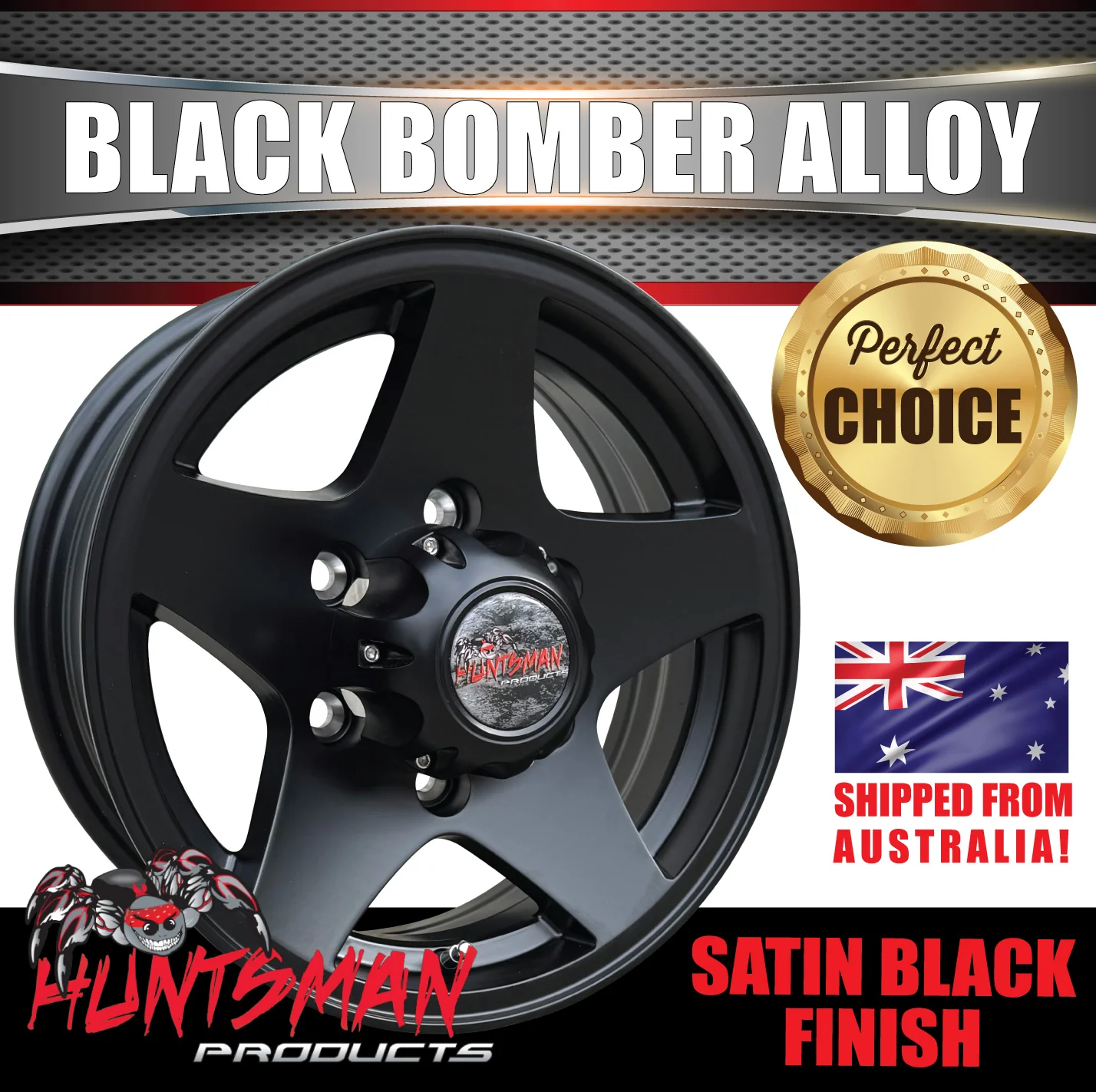 14" Trailer Caravan 6 Stud Black Bomber Alloy Wheel & 185R14 LT RA1100 A/T Commercial Tyre. 185 14 - Image 11