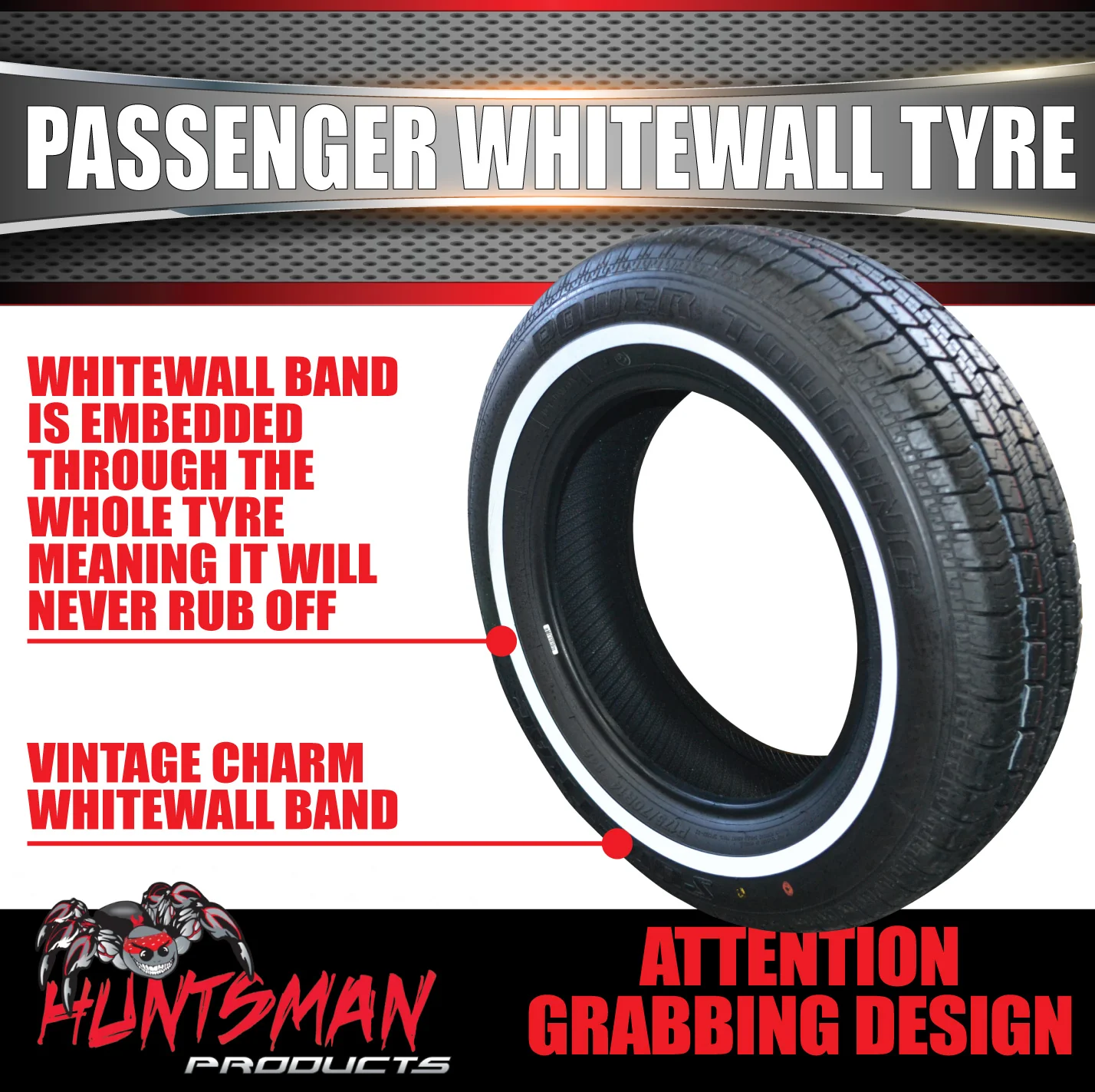 14" Whitewall 175/70R14 Suretrac Tyre 17mm White Line. 84S. 175 70 14 - Image 4
