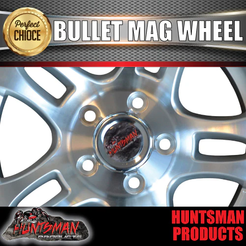 14x5.5 Bullet Caravan Trailer Alloy Mag Wheel: Ford pattern - Image 3