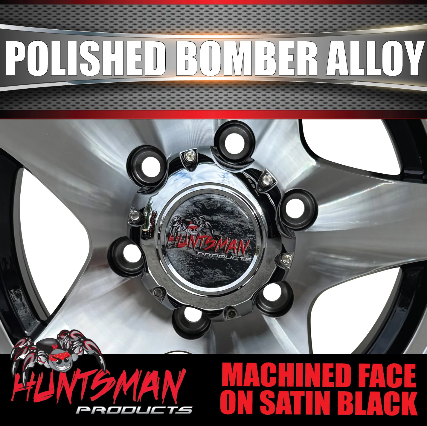 14X5.5 Caravan Trailer Machined Face Bomber Alloy Mag Wheel: Suits 6 Stud L/C pattern 6/139.7 PCD - Image 4