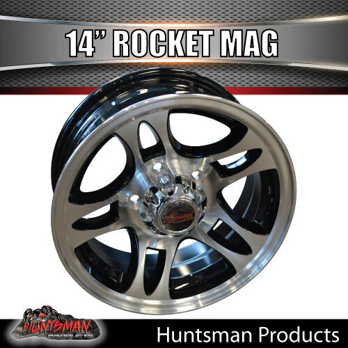 14X5.5 Caravan Trailer Rocket Alloy Mag Wheel: suits Ford pattern - Image 5