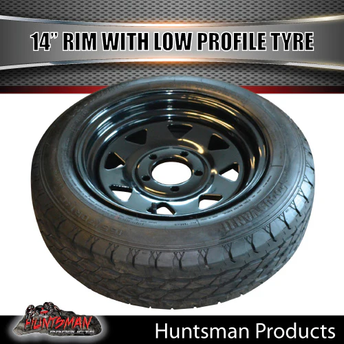 14x6 Trailer Caravan Sunraysia HQ Black Rim & 175/65R14C Low Profile Tyre. 175 65 14 - Image 2